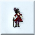 J093. Vintage painted enamel Captain Hook pin. - $28 